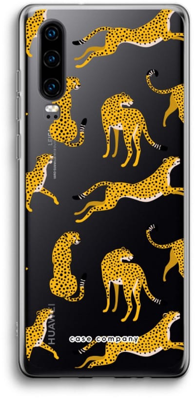 Case Company® - Hoesje geschikt voor Huawei P30 hoesje - Luipaard - Soft Cover Telefoonhoesje - Bescherming aan alle Kanten en Schermrand