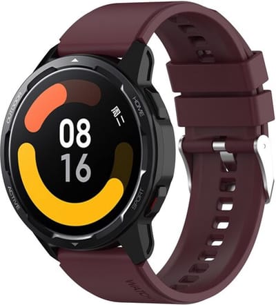 By Qubix - Geschikt voor Garmin bandje - Geschikt voor Garmin Vivoactive 4 / 4L - Siliconen sportband - Wijnrood - Smartwatch bandje 22mm