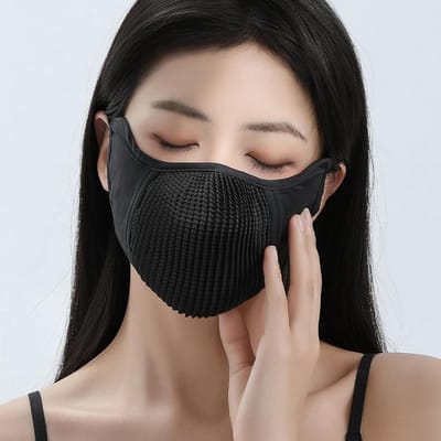 Halfgelaatsbedekking - Gezichtsmasker Ademend - Bescherming Buiten - UV Schild IJszeide - 15x12.5 cm - Wit