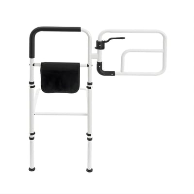Bedbeugel voor Senioren – 90° Draaibare Armleuning – Bed Grab Bar – In Hoogte Verstelbaar – Draagkracht 100 kg – Wit