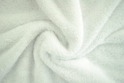 10 meter badstof - Wit - 90% katoen - 10% polyester