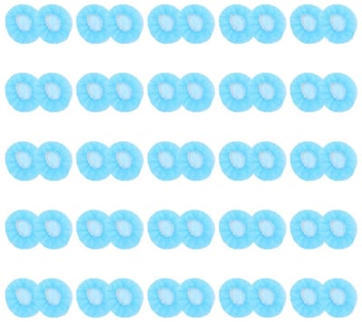 Dailygoods- Hoofdtelefoon Covers 50 Paar - Rekbare Oorkussens - Niet-geweven Stof - Huidvriendelijk - Bescherming tegen Vuil - Diameter 12 cm - Oorkussen