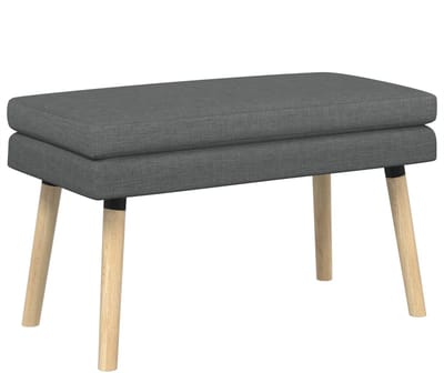 vidaXL - Dubbel-laags - bank - Donkergrijs - 80 - x - 40 - x - 47 - cm - Stof