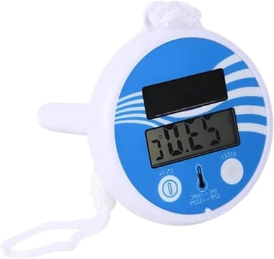 Digitale Zwembadthermometer - Drijvende Temperatuurmeter - Water Temperatuur Meten - Zonne-energie Aangedreven - 0-70°C Bereik - Wit