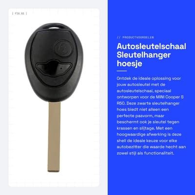 Dailygoods- Autosleutelschaal - Antidiefstal - Hoesje - Sleutelhanger - Geschikt voor MINI Cooper S R50 - Hoogwaardig ABS-materiaal - Autosleutelhoes
