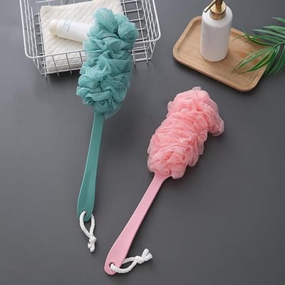 Lange Steel Douche Loofah en Scrubber Set voor Exfoliatie en Reiniging