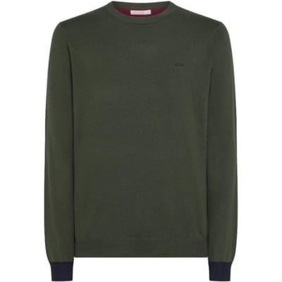 Sun68 - Militaire trui Elbow Contrast K43110