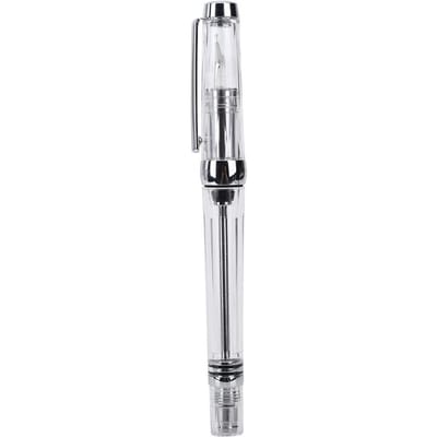 Vulpen met grote capaciteit Transparante zakelijke schrijfpen Kantoorschoolbenodigdheden 0,5 mm white