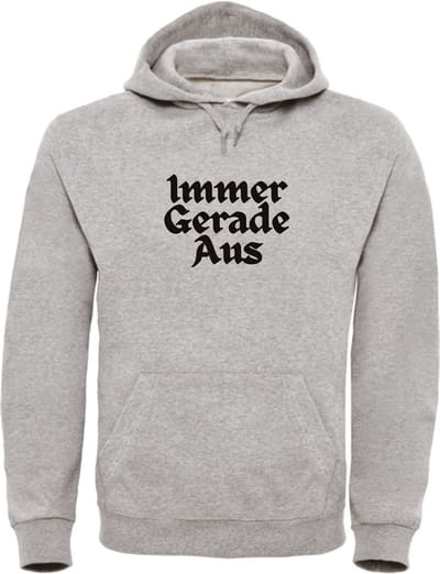 Immer gerade aus wintersport hoodie Grijs XXL - soBAD. | Foute apres ski outfit | kleding | verkleedkleren | wintersporttruien | wintersport dames en heren