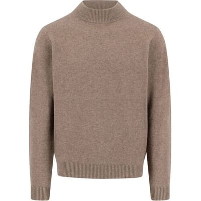 Fynch-Hatton Trui Mock-Neck Cashmere Subtle Mélange Light Taupe / male