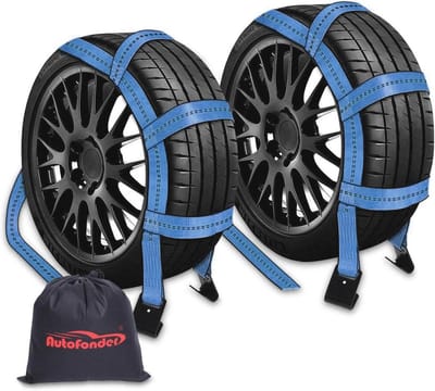 Towie Dolly riemen met platte haak voor 14"-17" banden - 4,5 kg breeksterkte - Draagtas inbegrepen