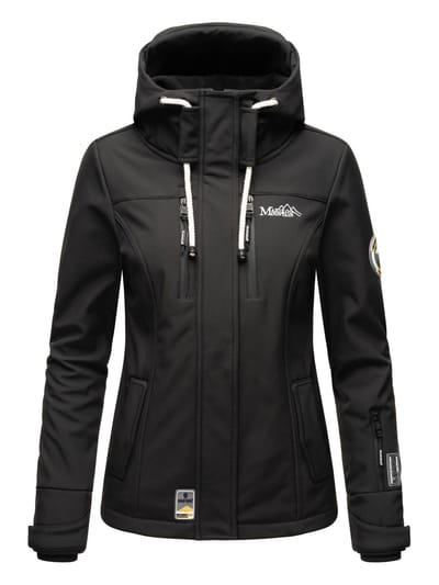 Marikoo dames softshelljas – Kleine Zicke, warm met capuchon & fleecevoering
