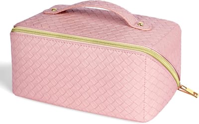 Grote Waterdichte Make-up Tas van PU Leer, Ideaal voor Reizen, Cosmetica en Toilettas Organizer