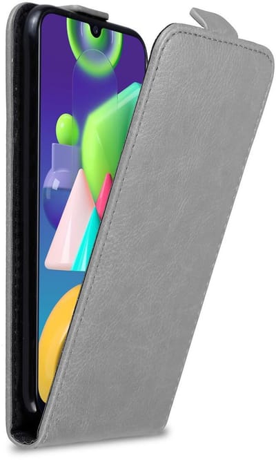 Cadorabo Hoesje geschikt voor Samsung Galaxy M21 / M30s in TITANIUM GRIJS - Beschermhoes in flip design Case Cover met magnetische sluiting