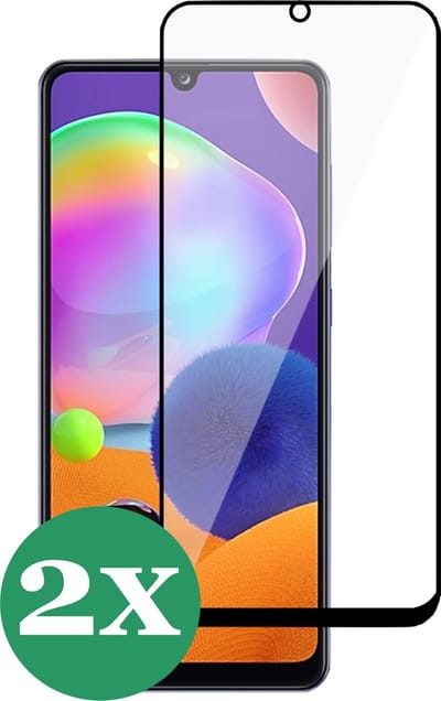 Screenprotector geschikt voor Samsung Galaxy A31 - Full Screen Protector Glas - 2 Stuks