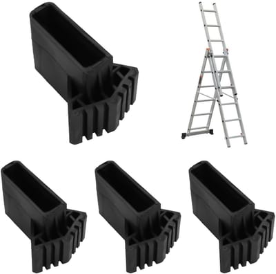 Dailygoody - Rubberen voetjes voor ladders - Antislip laddervoetjes - Universeel en slijtvast - Zwart - Laddervoetkappen - Geschikt voor technische la...