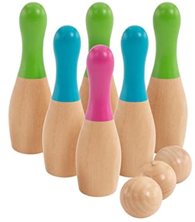 Houten Tuinkegelset voor Buiten - 2 Spelers en Meer