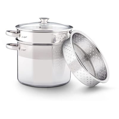 Lamart 3-delige pasta pan - ø22cm - 6 Liter - Alle Soorten Kookplaten