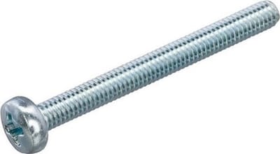 Metaalschroef M3x10 gegalvaniseerd cilinderkop per zak a 10 stuks - ck - 4.8 - kruiskop