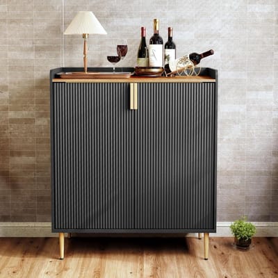 Moderne Wijnkast met 9 flessenrekken - Houten Bar- en Koffietafel voor Wijnopslag
