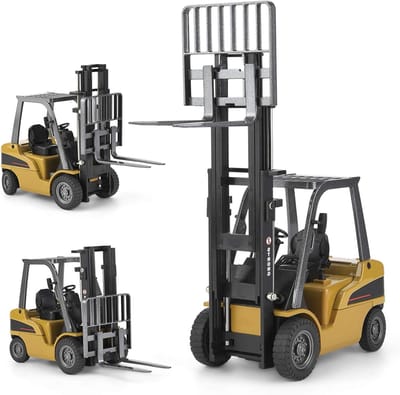 Speelgoed Heftruck 1:50 Model - Engineering Voertuig van Legering voor Kinderen - 18.5x6.5x11cm, Perfect voor Vermaak en Creatieve Spelervaring