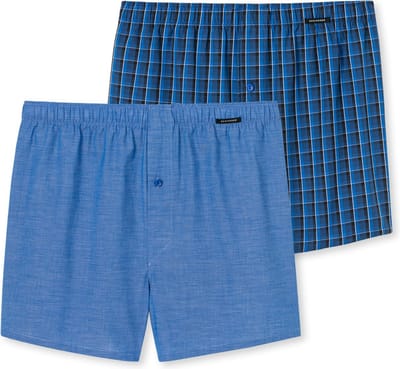 Schiesser 2PACK Boxershorts Heren Onderbroek - royal blue - Maat M