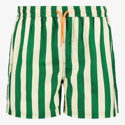 Osaga gestreepte heren zwemshort groen beige - Maat S - Zwembroek