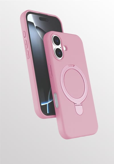 Hoesje Geschikt voor iPhone 16 Plus hoesje zacht siliconen Licht Roze - Liquid Backcover ring hoesje Geschikt voor Magsafe