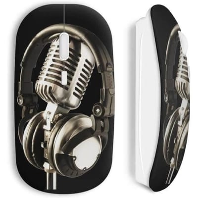 Souris Sans Fil - MANIACASE - Casque Mic - Compatible Mac et PC - Clé USB Wifi - Technologie Sans Fil