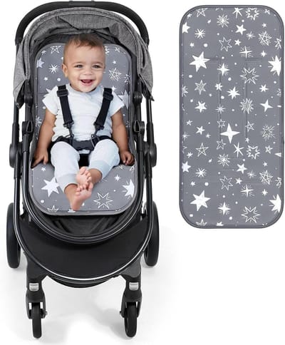 Kinderwagen Inzet - Zitting Liner - Comfortabel Reizen - Universele Pasvorm - Standaard Maat - Grijs