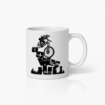 Extreme Downhill Mountainbike Koffiemok – Avontuurlijke MTB Design