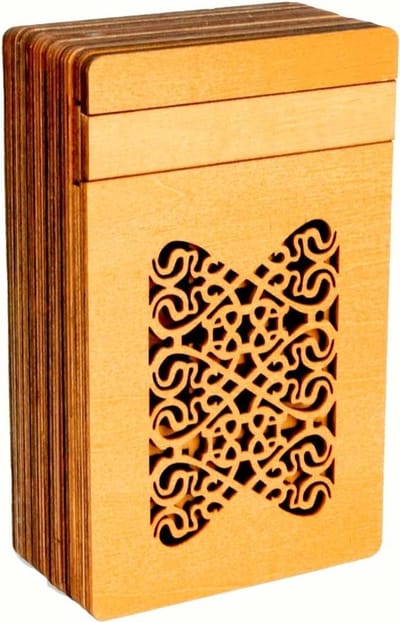 Houten Puzzelbox - Geheime Doos Hersenkraker - Probleemoplossend Denken - Renaissance Ontwerp - 145 x 88 cm - Houtkleur