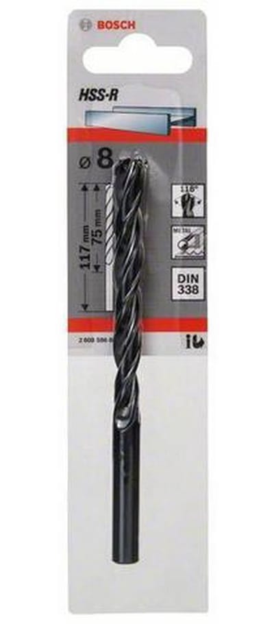 Bosch - Metaalboren HSS-R, DIN 338 8 x 75 x 117 mm