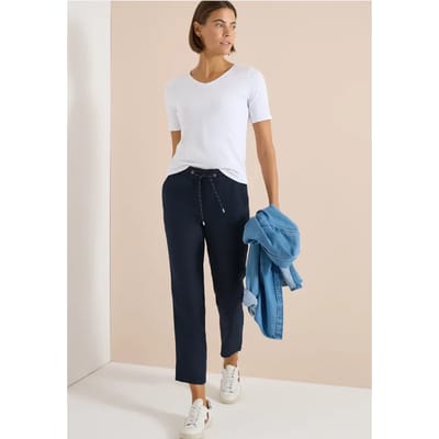 Slim Legs broek in causale pasvorm van linnen