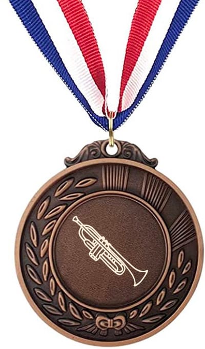 Akyol - trompet medaille bronskleuring - Trompet - beste trompet speler - leuk cadeau voor je vriend om te geven - verjaardag muzikant