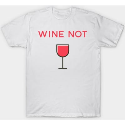 T-shirt Femme Wine Not Funny Boire du Vin Santé Impression Harajuku Kawaii T-shirt d'Été Manches Courtes T-shirt Féminin Top Tee 2XL blanc