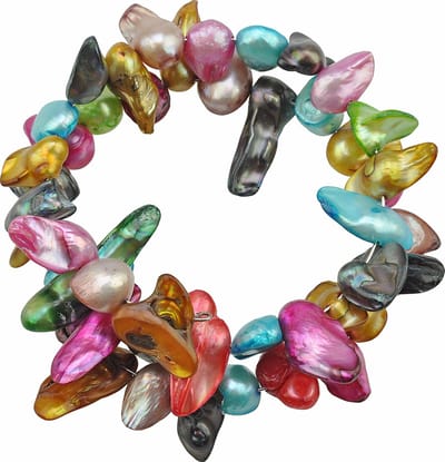 Zoetwater parel armband Samba - echte parels - wikkelarmband - multi color - roze - pink - paars - licht blauw - aqua - bruin - oker - groen - rood - grijs - luxe sieraden zakje - parel armband dames