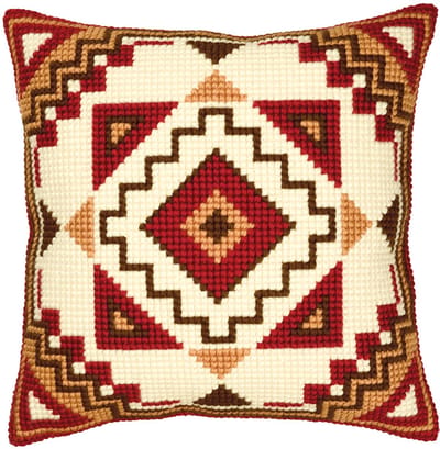 Vervaco - Kruissteekkussen kit - Geometrisch - PN-0008583 - Borduren - Borduurpakket - Borduurpakket volwassenen - Borduurpakket kind