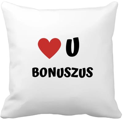 Akyol - love u bonuszus Kussen hoes - Zus - de liefste zus - verjaardag - cadeautje voor zus - zus artikelen - kado - geschenk - 40 bij 40 cm