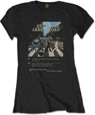 The Beatles - Abbey Road 8 Track Dames T-shirt - S - Zwart