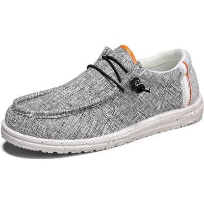 Heren Casual Canvas Schoenen Heren Loafers Ademend Instappers Flats Heren Gevulkaniseerde Schoenen Rijden Plus Size 48 Wandelen 42 gray