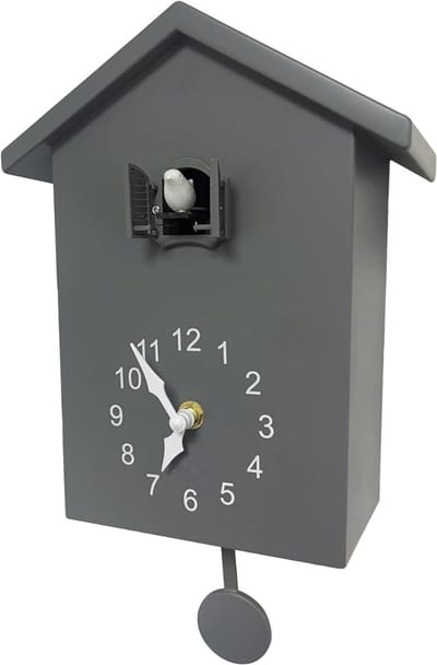 Zyrex® Koekoeksklok Modern - Koekkoeksklok - Koekoeksklokken – Grijs - ‎25 x 4 x 10 cm; 1.03 kg