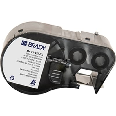 Brady M4-51-427-YL gelamineerde vinyl labels | 25,4 mm x 63,5 mm (origineel)
