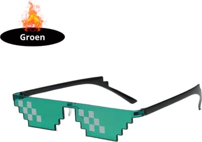Bovista - Festival Bril - Rave - Space - Techno - Freaky Glasses - Heren - Dames - Zonnebril - Groen