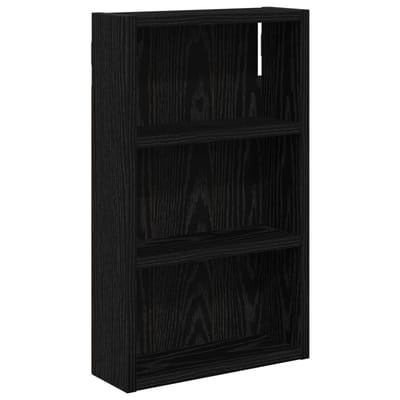 vidaXL - Badkamer - wandkast - Zwarte - Eik - 30 - x - 10 - x - 50 - cm - Geconstrueerd - hout