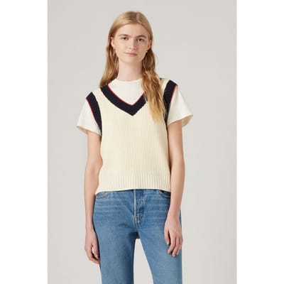 Levi's Brynn Sweater Vest Maat: L | Gebreide Truien Outlet | Dames | Beige