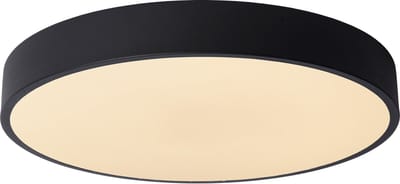 Lucide UNAR - Plafonnière (Plafondlamp) - Ø 39,5 cm - LED 3 StepDim - 1x24W 2700K - Zwart