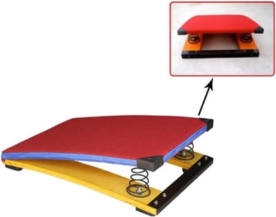 Gymnastiek Springplank - Springbord Gym - Gymnastiek Oefenen - Met 2 Stalen Veren - Junior Size - Rood