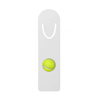 Hacebo® - Tennisbal metalen boekenlegger - Tennis - Tennissers - Sport - balsport - raket Bladwijzer boekenleggers - 12.7 cm x 3.2cm