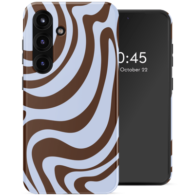 Selencia Hoesje - Geschikt voor Samsung Galaxy S25 - Backcover - Dream Swirl Chocolate